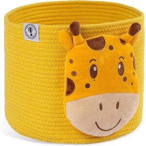 Petit Voyager Giraffe Baby Basket - Charming Cotton Rope Nursery Basket, Cute